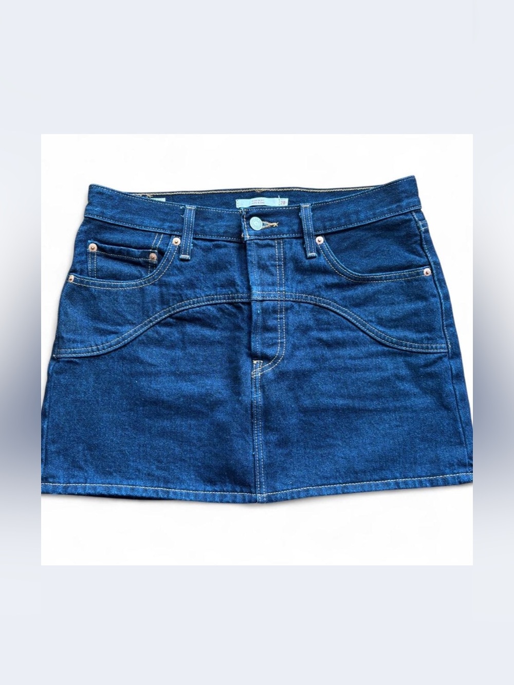 Levi's Icon Dark Blue Denim Jean Mini Skirt